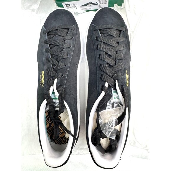 Puma‎ Suede Classic Sneakers Black/White Size 12 US Mens - Picture 1 of 9